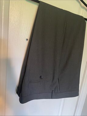 Men's Tailored Dark Gray Dress Trousers